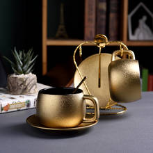 Набор керамических чашек для кофе, домашний простой современный набор чашек для чая, для послеобеденного чая, чашка, блюдце, кофейная чашка 2024 - купить недорого