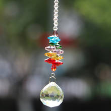 Pingente de prisma de vidro esfera de cristal, pingente pendurado para coletor de sol, chakra, criador de arco-íris, 1 peça 2024 - compre barato