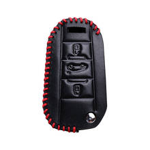 Capa para chave de carro citroen c4 leathr, para peugeot 308 407 208 508 206 207 208 2008 3008 5008 301, acessórios 2024 - compre barato