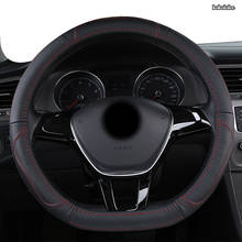 KOKOLOLEE  Leather Car Steering Wheel Cover For Volkswagen VW Polo Golf 5 6 7 Passat B5 B6 Tiguan Caddy Touran 2024 - buy cheap