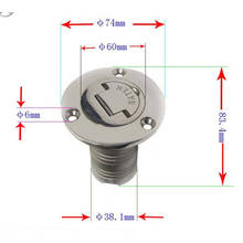 38mm Boat Deck Fill Filler 1.5 Inch Waste 316 Stainless Steel Hardware 2024 - buy cheap