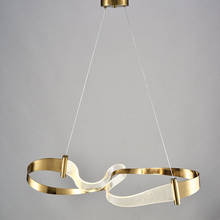 Postmodern Art Restaurant LED Chandelier Nordic Designer irregular Gold Hanging Lamp Living Room Bedroom Home Decoration Light 2024 - buy cheap