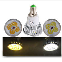 Бесплатная доставка Светодиодная лампа MR16 GU10 E14 E27 Светодиодный прожектор 4 Вт 12 В MR16 лампада светодиодные лампочки GU5.3 домашнее освещение 2024 - купить недорого