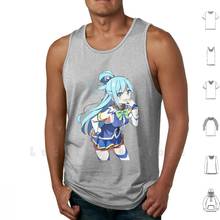 Aqua | Konosuba Tank Tops Vest Sleeveless Konosuba Aqua Useless Anime Water Goddess Goddess Afterlife What A Wonderful World 2024 - buy cheap