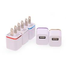 Viagem único porto usb carregador 5v 1a eua plug adaptador de alimentação parede portátil para ipad iphone samsung htc telefones celulares 500pcs 2024 - compre barato