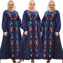 Абаи Восточный кафтан из Дубая мусульманских женщин свободные макси платье Длинные вечерние платья Турция Кафтан Исламская одежда арабское платье размера плюс 2024 - купить недорого