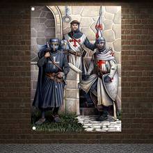 Vintage Knights Templar Posters Print Art Wall Decor Crusader Banners Flags Wallpaper Canvas Painting Wall Hanging Home Decor F5 2024 - buy cheap