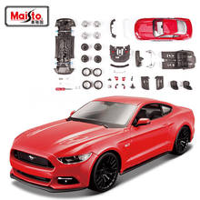 Maisto 1:24 2015 Ford Mustang GT ensamblado, simulación de coche de aleación, modelo de artesanía, colección de decoración, herramientas de juguete 2024 - compra barato