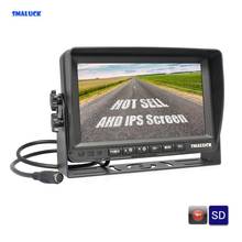 SMALUCK AHD 7 "IPS Tela Do Monitor Do Carro Rear View Monitor de Apoio 960P AHD Câmera Suporte De Vídeo SD Card gravação 2024 - compre barato