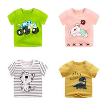 2022 Summer Fashion Unisex Cartoon T-shirts Baby Boys Girls Shorts Sleeve Tees Tops Toddler Kids Cotton T Shirts Infant Clothing 2024 - buy cheap