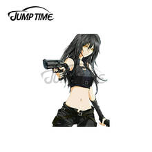 JumpTime 13x3,6 см для аниме девушки с пистолетом, автомобильные наклейки, багажник, ноутбук, наклейка, мотоцикл, RV, окклюзия, царапины, Стайлинг автомобиля 2024 - купить недорого