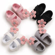 Обувь для маленьких девочек; Милая хлопковая обувь с цветочным принтом; Нескользящая детская обувь с мягкой подошвой для малышей; Обувь принцессы; Возраст 0-18 месяцев 2024 - купить недорого