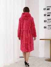 Real Pieces Mink  Fur Coat  Long  Women Jacket Autumn Winter  Mink fur Outwear 2024 - buy cheap