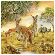 Diamond painting kangaroo ostrich picture diy 5d diamond art animal full square / round mosaic canvas embroidery 2024 - buy cheap