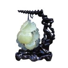 China Handmade Jade Carving Natural Jade Gourd Pendant Ornamental Living Room Decoration Crafts 2024 - buy cheap
