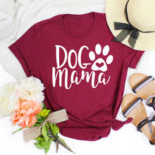 Cute Dog Mama Paw Printed T-shirt Funny Dog Mom Gift Tees Tops Harajuku Women Crewneck Graphic Fur Mama Tshirt Drop Shipping 2024 - buy cheap