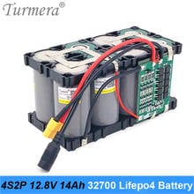 Turmera-Paquete de batería 32700 Lifepo4, 4S2P, 12,8 V, 14Ah, con 4S, 40A, BMS equilibrado, para barco eléctrico y fuente de alimentación sin interrupción, 12V 2024 - compra barato