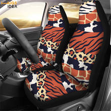 Hugsidia capa de assento do carro animal impressão couro universal protetor de assento automóvel leoparint moda elástico assento acessórios 2024 - compre barato