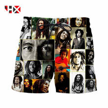 Pantalones cortos de estilo Harajuku para hombre y mujer, Shorts Unisex con estampado 3D de cara de Marley y sonrisa, estilo Rock Reggae, HX214, 2021 2024 - compra barato