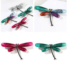 Broches de libélula para mujer, broche de cristal brillante de diseño Vintage, alfileres de joyería, accesorios de regalo 2024 - compra barato