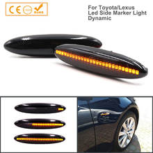 2Pcs LED Dynamic Turn Signal Side Marker Light Lamp For Lexus IS250 IS350 SC430 E350 Toyota Highlander Camry Crown Kluger S18 2024 - buy cheap