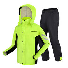 Fashion Adult Split Raincoat Hiking Outdoor Motorcycle Reflective Men Women Removement Brim Raincoat Rrain Pants Suit 2024 - buy cheap
