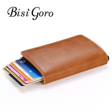 BISI GORO 2020 Anti-theft Credit Card Holder RFID Wallet Aluminum Box Slim Wallet RFID Holder Card Case Business Card Wallet 2024 - buy cheap