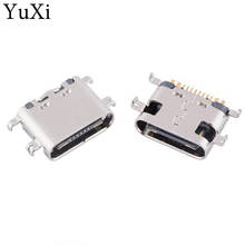 YuXi-Conector Micro USB 3,1 tipo C de 16 pines SMD, 90 grados para conector hembra de puerto de carga de teléfono móvil, 10 unids/lote 2024 - compra barato
