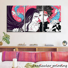 Póster de Anime Demon Slayer Kimetsu No Yaiba, pintura de pared de Tanjirou Nezuko, decoración del hogar, Anime 2024 - compra barato