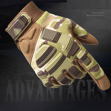 Anti-skid Tactical Gloves for Outdoor Hunting Airsoft Sport Rubber Protection Military Army Armor Gloves Full Finger Men Gloves 2024 - buy cheap