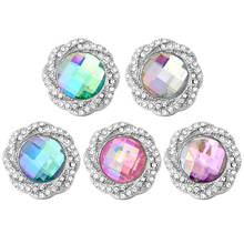 5pcs/lot New 18mm Snap Buttons Jewelry Rhinestone Flower 18mm Snaps Jewelry Fit Snap Bracelets Women Jewelry 2024 - buy cheap
