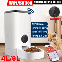 4/6LWifi Video Version Pet Automatic Feeder Device Smart Pet Food Dispenser APP Control Voice Recording Timing Dog Cat Food Bowl 2024 - buy cheap
