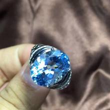 Man Ring Natural And Real Topaz Man Ring Wedding Engagement Topaz Ring Fine Jewelry Wholesale 925 sliver Ring 2024 - buy cheap
