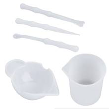 Clear Reusable Silicone Measuring Cups Mixing Liquid Epoxy Resin Distribution Tools Casting Jewelry Making DIY 2024 - buy cheap