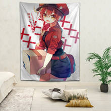 ¡Gran oferta de celdas de Anime personalizadas en el trabajo! Tapiz impreso de fondo, tapiz decorativo de varios tamaños, decoración colgante de pared 2024 - compra barato