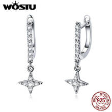 WOSTU-pendientes de plata de ley 925 con estrellas deslumbrantes para mujer y niña, joyería de regalo, DXE446 2024 - compra barato