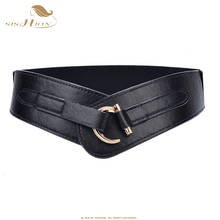 SISHION-Cinturón de cintura Vintage para mujer, cinturón elástico de piel sintética, color negro, rojo, marrón y café, estilo punk, talla grande, VD1215 2024 - compra barato