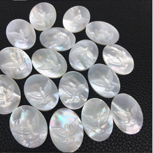 Concha oval natural de madrepérola (100) 2021x20mm para joias faça você mesmo sem furo 2024 - compre barato