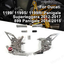 Регулируемые ножки для Ducati 899 Panigale 2014 2015 аксессуары для мотоциклов Peg Rearset 1199 1199R 1199S Superleggera R S 2024 - купить недорого