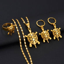 Anniyo Tortoise Jewelry Sets Charm Turtle Pendant Neckalces Earrings Hawaiian Sea Turtle Accessories Family Party Gift #245206 2024 - buy cheap