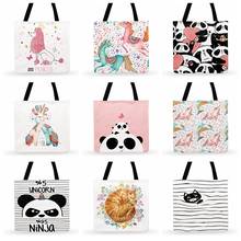 Bolso de hombro para mujer, bolsa de mano con estampado de dibujos animados de animales, de playa, informal, a la moda 2024 - compra barato
