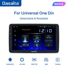 Автомобильный мультимедийный плеер Dasaita, универсальный мультимедийный плеер на Android 10, с IPS экраном 10,2 дюйма, для Nissan Toyota DSP Carplay, размером 1280*720, Типоразмер 1 Din 2024 - купить недорого