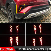 Reflector LED para parachoques trasero, lámpara de advertencia de conducción con montaje de luz trasera de freno para Toyota C-HR IZOA 2017 2018 2019 2024 - compra barato