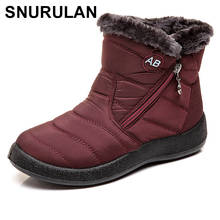 SNURULANWomen Boots 2019 New Waterproof Snow Boots for Winter Shoes Women Casual Light Ankle Boots Women Warm Winter Boots 2024 - buy cheap