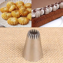 1Pcs Pastry Nozzle 304 Stainless Steel Fondant Decor DIY Cakes Decoration 19-tooth Cookies Supplies Silver Multi Purpose 2024 - buy cheap
