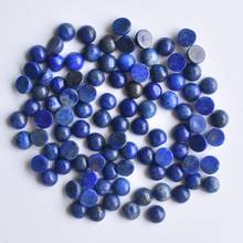 Wholesale 50pcs/lot new fashion natural Lapis Lazuli round cab cabochon beads 4mm for jewelry Accessories making free shipping 2024 - buy cheap