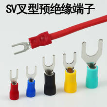 100PCS SV2-4 Insulated Fork Wire Connector Electrical Crimp Terminal 16-14 AWG 2024 - buy cheap