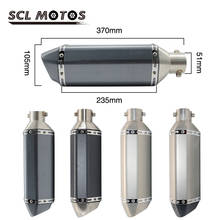 SCL MOTOS-silenciador Universal AK para motocicleta, tubo de Escape para Moto, con DB Killer, GY6, nmax, msx125 2024 - compra barato