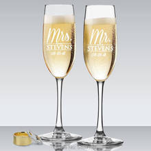 Personalized Wedding Champagne Flutes Mr and Mrs,Toasting Glasses Unique Wedding Gifts,Custom Text Champagne Flutes,Parent' Gift 2024 - buy cheap
