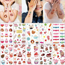 10pcs Colorful sugar cream cake Temporary Tatoo Sticker Waterproof Fake Tattoo Summer Tattoos Hand Foot For Kids Children Boy 2024 - buy cheap